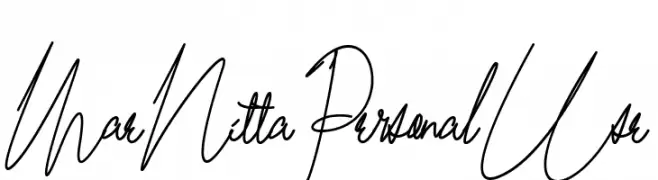Mae Nitta Personal Use  Frei Schriftart Herunterladen