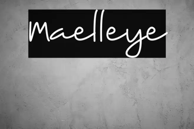 Maelleye Font examples
