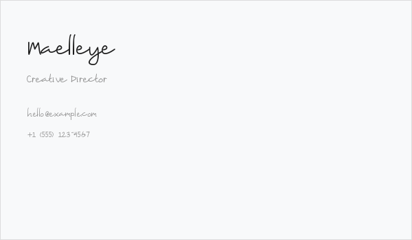 Maelleye Business Card