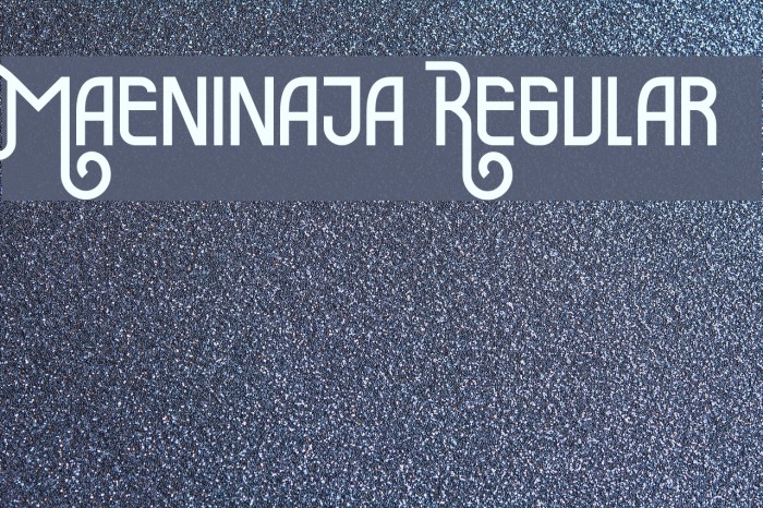 Maeninaja Regular Font examples