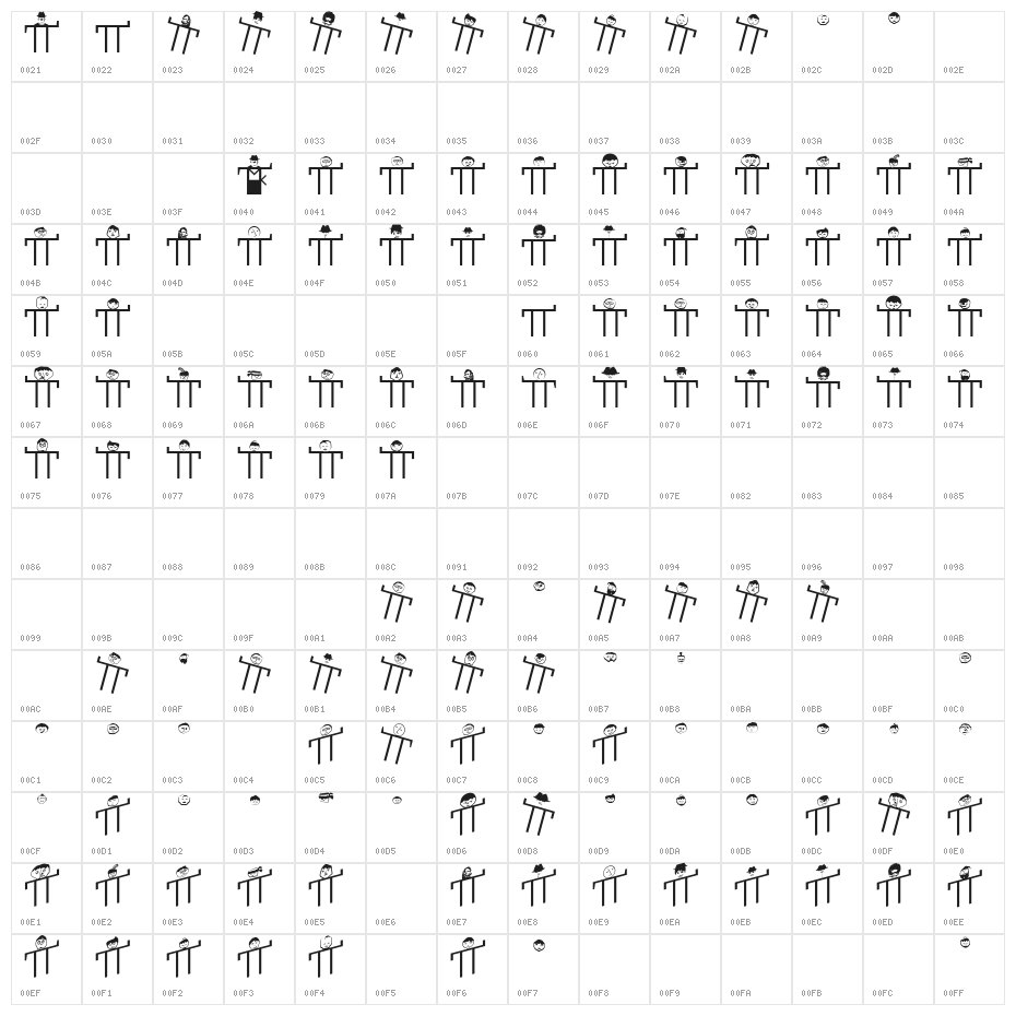 MaennekinTwo Character Map