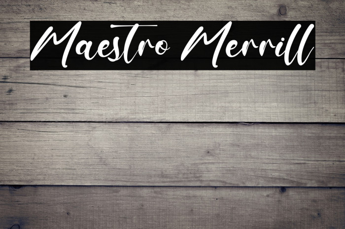 Maestro Merrill Example 1