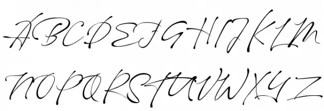 Maestro Signature Шрифта ВЕРХНИЙ