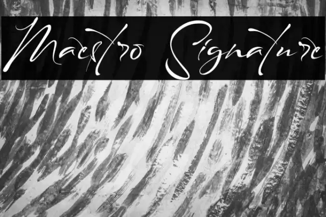 Maestro Signature Font examples