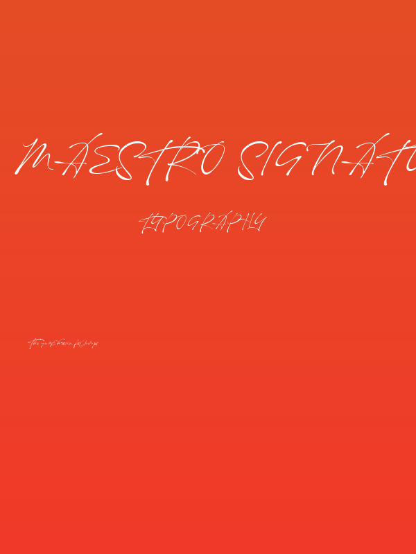 Maestro Signature Poster