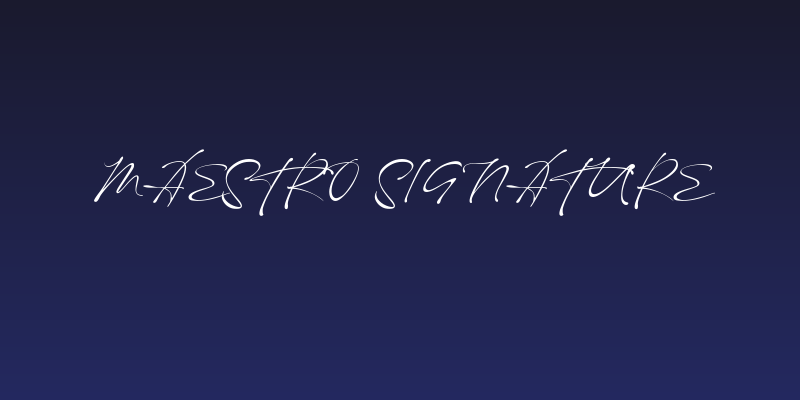 Maestro Signature Social Header