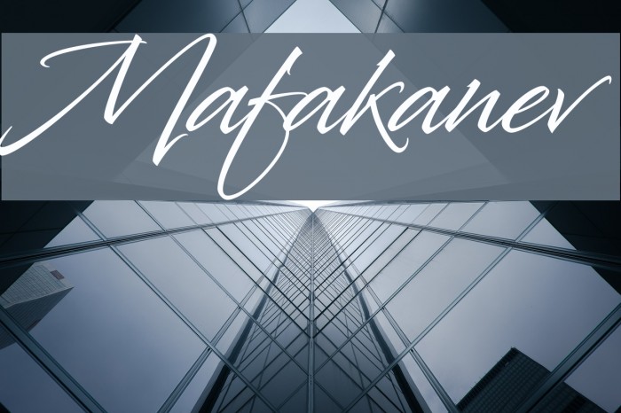 Mafakanev Font examples