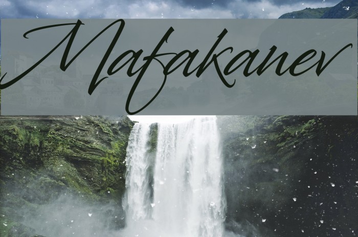 Mafakanev Font examples