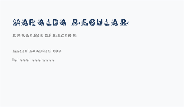 Mafalda Regular Business Card