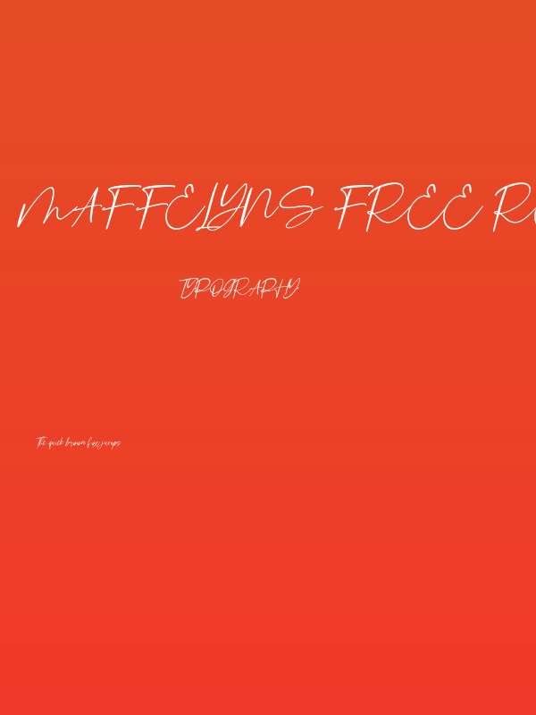 Maffelyns Free Regular Poster