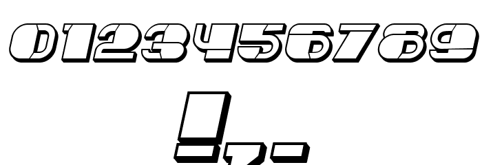 Mafia Hollow Italic Font OTHER CHARS