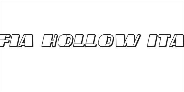Mafia Hollow Italic Logo