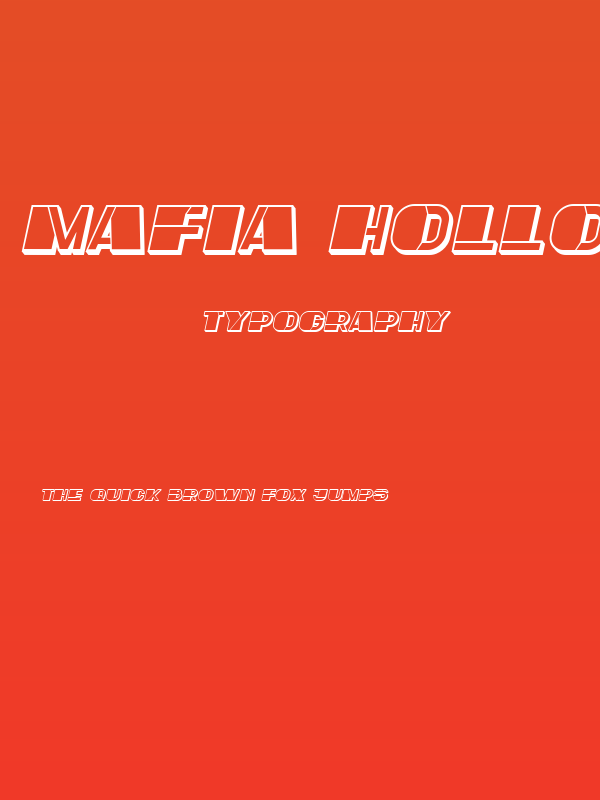 Mafia Hollow Italic Poster
