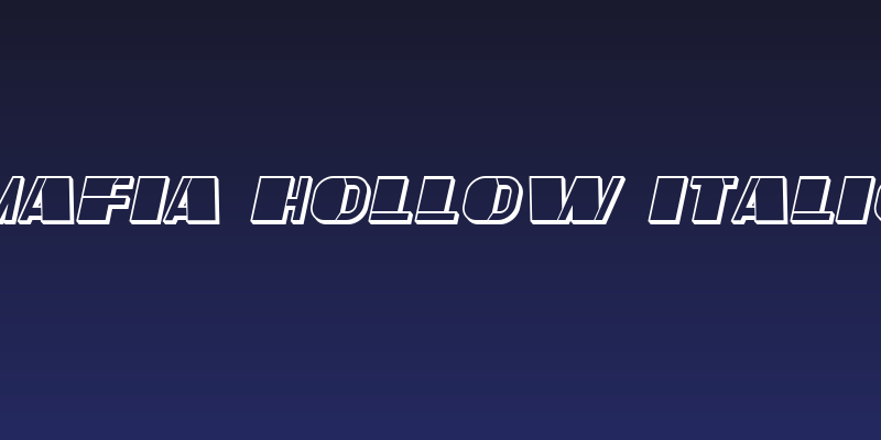 Mafia Hollow Italic Social Header