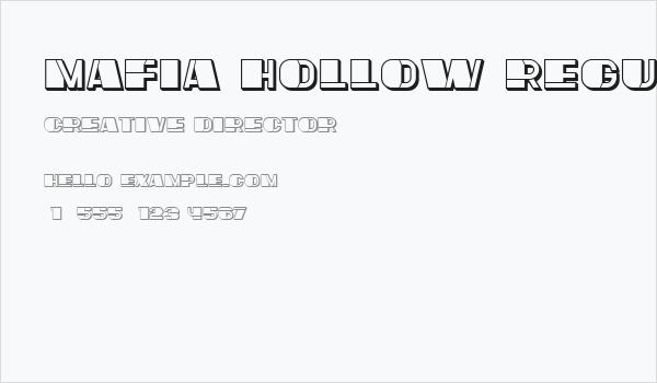 Mafia Hollow Regular Business Card