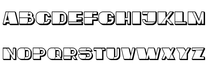 Mafia Hollow Regular Font LOWERCASE
