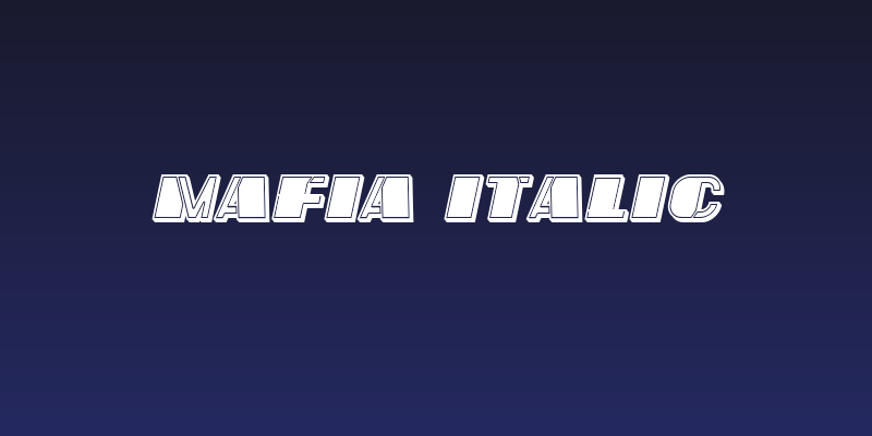 Mafia Italic Social Header