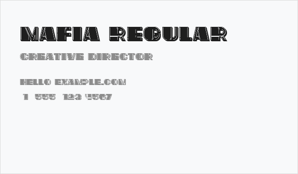 Mafia Regular Business Card