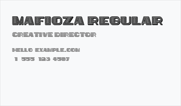Mafioza Regular Business Card