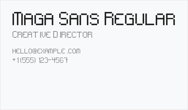 Maga Sans Regular Business Card