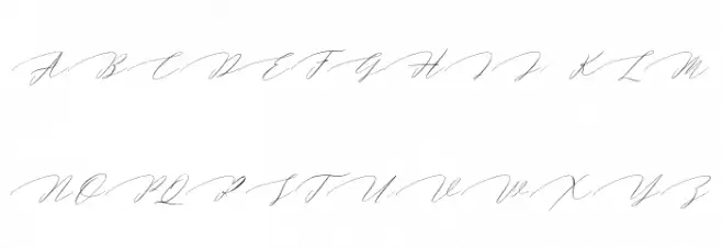 MagarellaScript-Regular Caratteri MAIUSCOLE