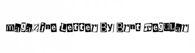 Magazine Letter By Brnt Regular  les polices de caractères gratuit tlcharger