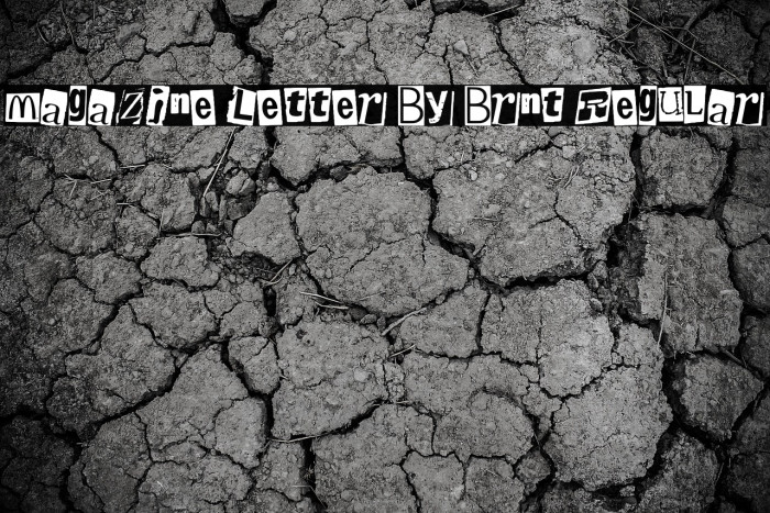 Magazine Letter By Brnt Regular Example 1