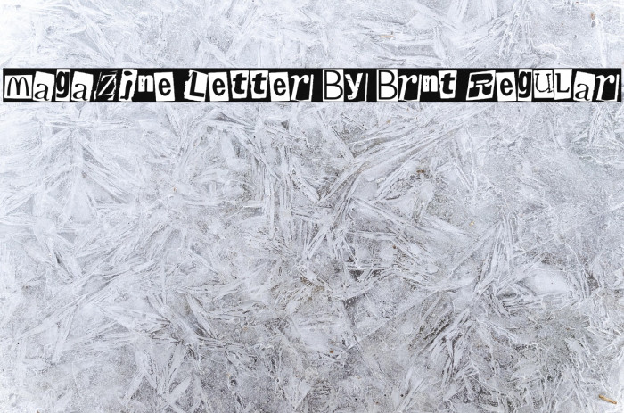 Magazine Letter By Brnt Regular Example 3