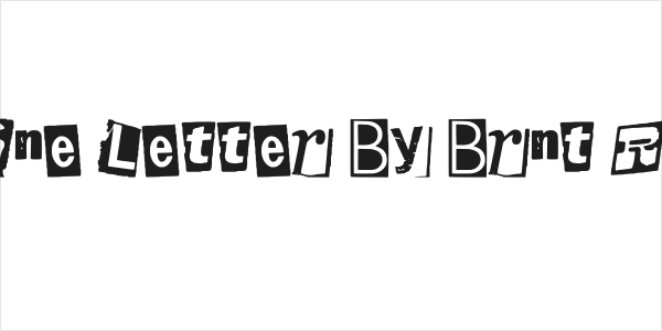 Magazine Letter By Brnt Regular Logo