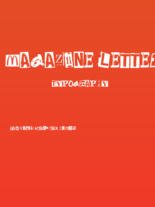 Magazine Letter By Brnt Regular Poster