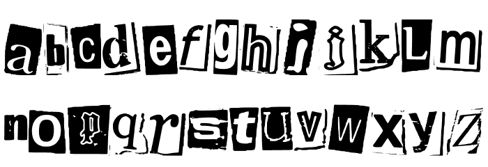Magazine Letter By Brnt Regular Font LOWERCASE