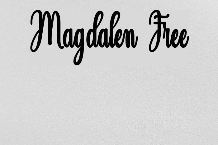 Magdalen Free Example 2