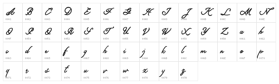 Magdalena FREE Character Map
