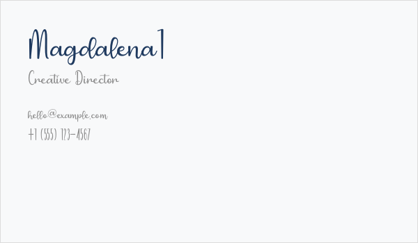 Magdalena1 Business Card