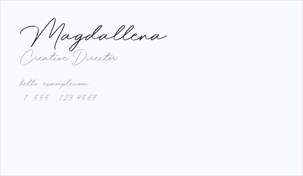 Magdallena Business Card
