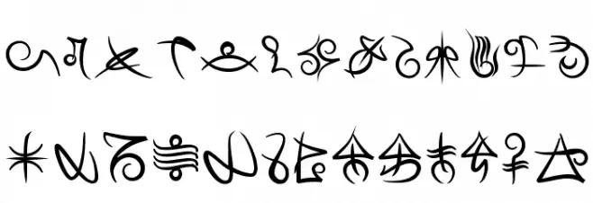 Mage Script Bold फ़ॉन्ट लोअरकेस