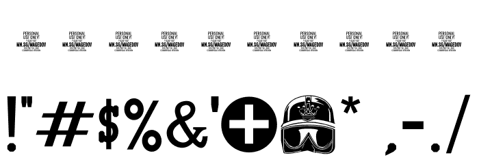 Magedov Military PERSONAL USE Regular Font OTHER CHARS