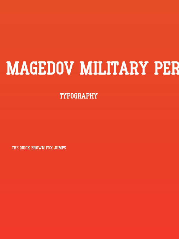 Magedov Military PERSONAL USE Regular Poster