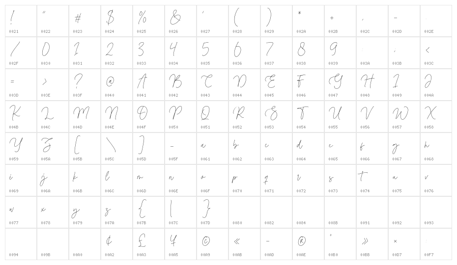 Magenta Basket Character Map
