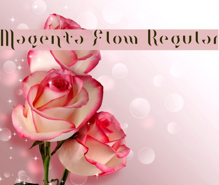 Magenta Flow Regular Font examples