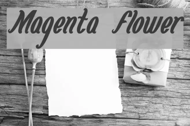 Magenta Flower Font examples