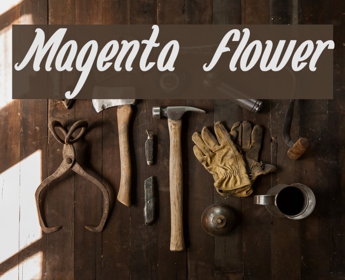 Magenta Flower Font examples