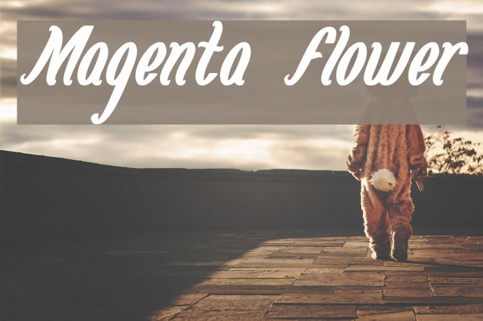 Magenta Flower Font examples