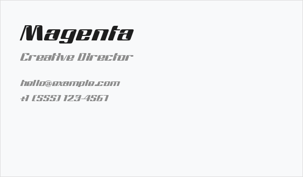 Magenta Business Card