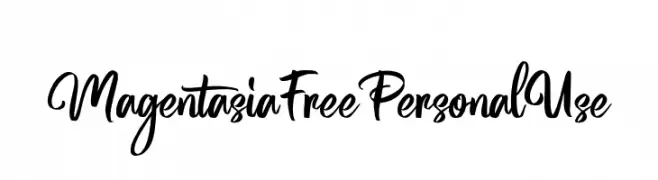 MagentasiaFreePersonalUse  Frei Schriftart Herunterladen