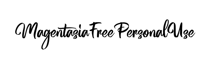 MagentasiaFreePersonalUse  font caratteri gratis