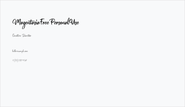 MagentasiaFreePersonalUse Business Card