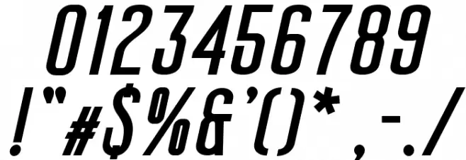 Mager Fat Italic Шрифта ДРУГИЕ символов