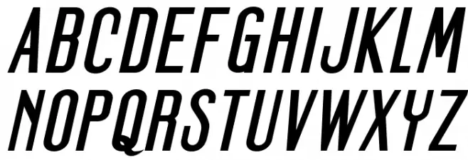 Mager Fat Italic Schriftart Groß