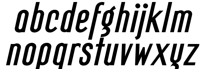 Mager Fat Italic Font LOWERCASE